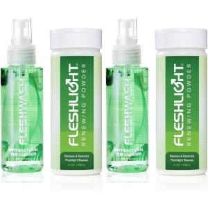 Fleshlight Care Pack | Fleshwash and Renewing Powder(2 Piece Set (Pack of 2))