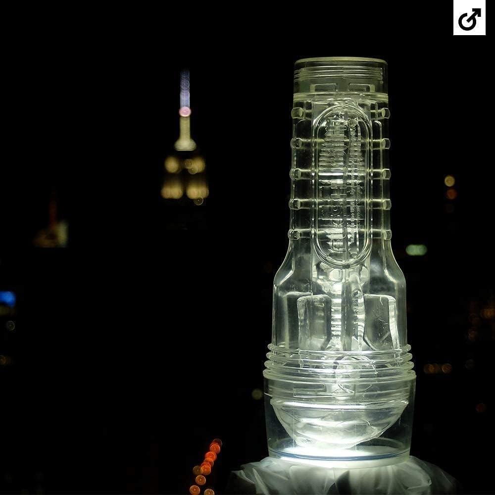 imageOfficial Fleshlight Ice Lady Clear Male Sex Toy with 8 oz Fleshlube Water