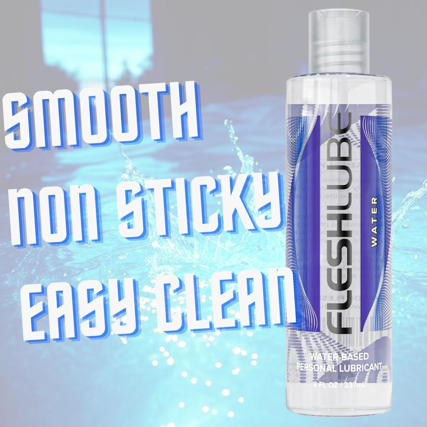 imageOfficial Fleshlight Ice Lady Clear Male Sex Toy with 8 oz Fleshlube Water