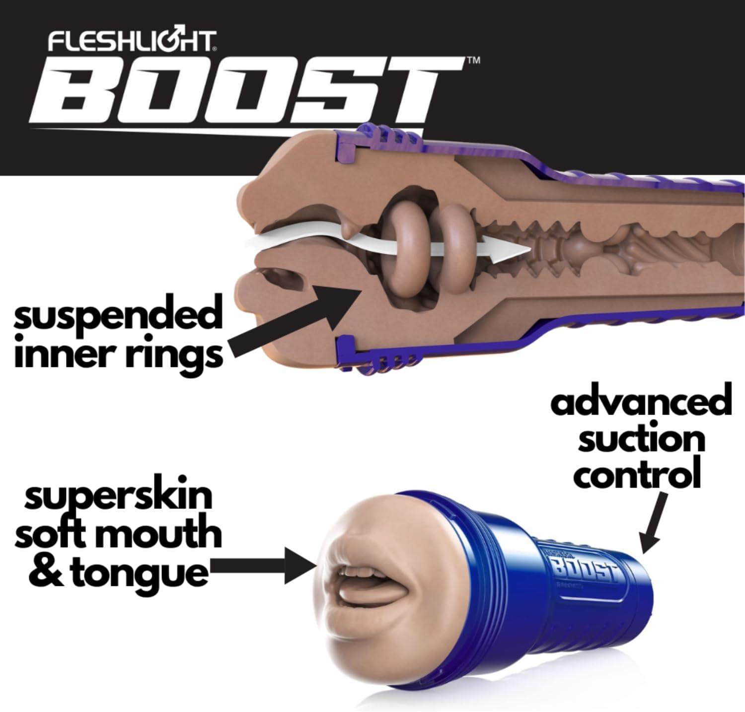 imageFleshlight Boost Blow Mouth Masturbator with 8 oz Fleshlube Water