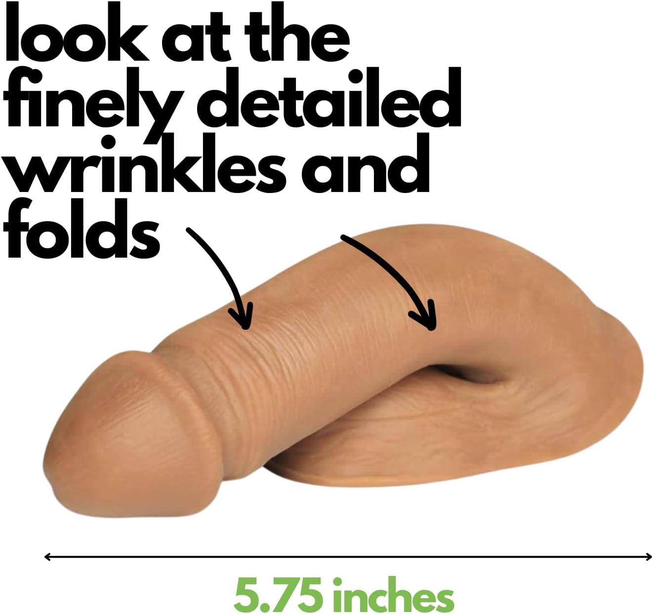 imageFleshlight Packing Penis Medium Caramel Ultra Realistic Mr Limpy Packer Gear for Female to Male Transgender 575 InchesCaramel