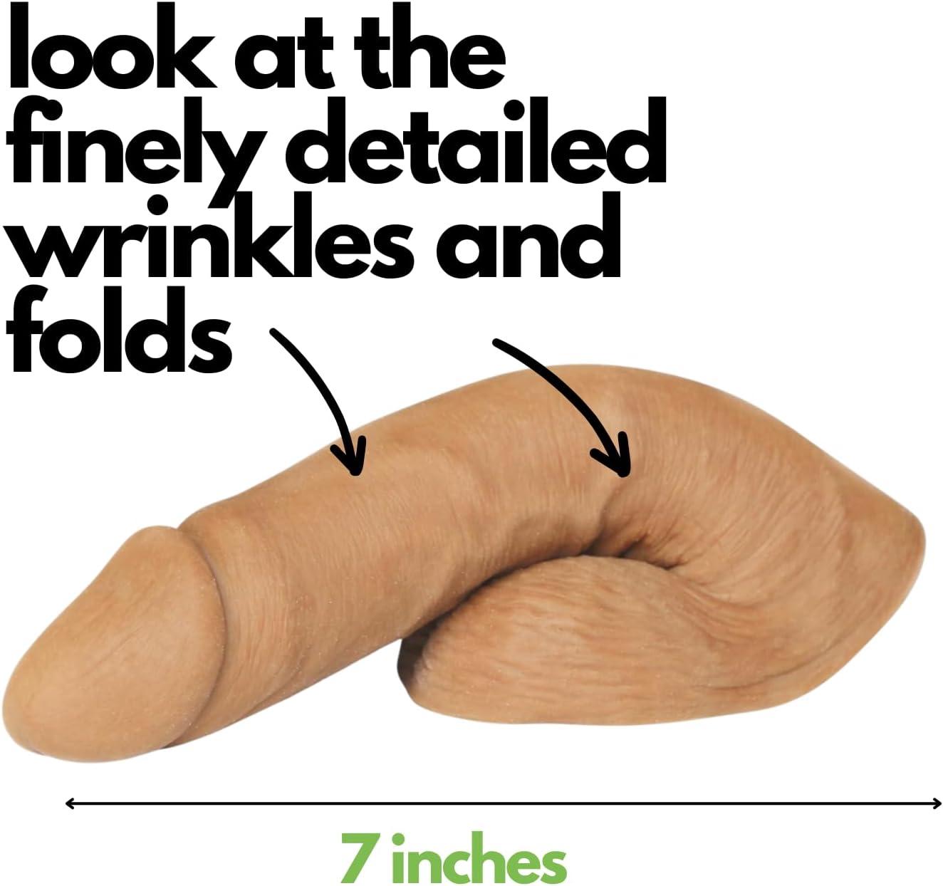 imageFleshlight Packing Penis Medium Caramel Ultra Realistic Mr Limpy Packer Gear for Female to Male Transgender 575 InchesCaramel