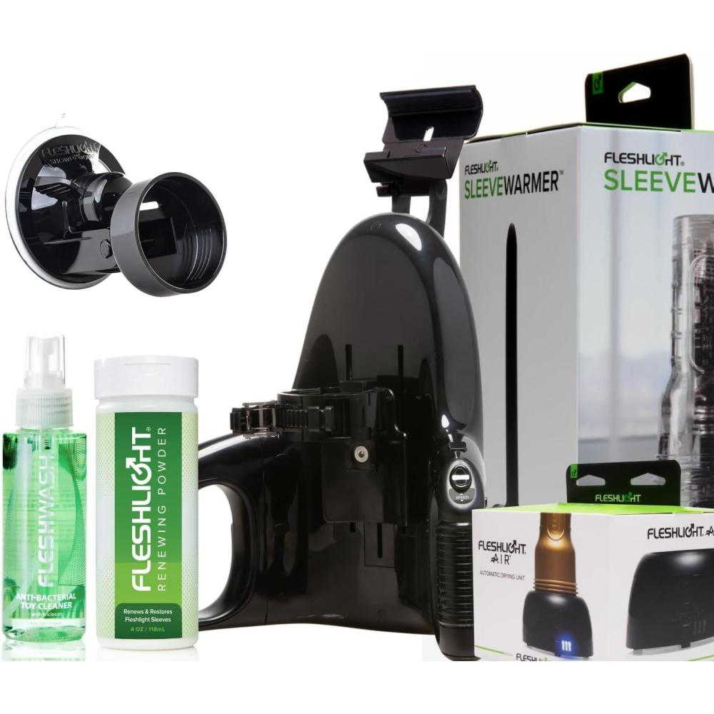 imageFleshlight Extreme Pro Bundle Launch Sleeve Warmer Shower Mount Care Pack