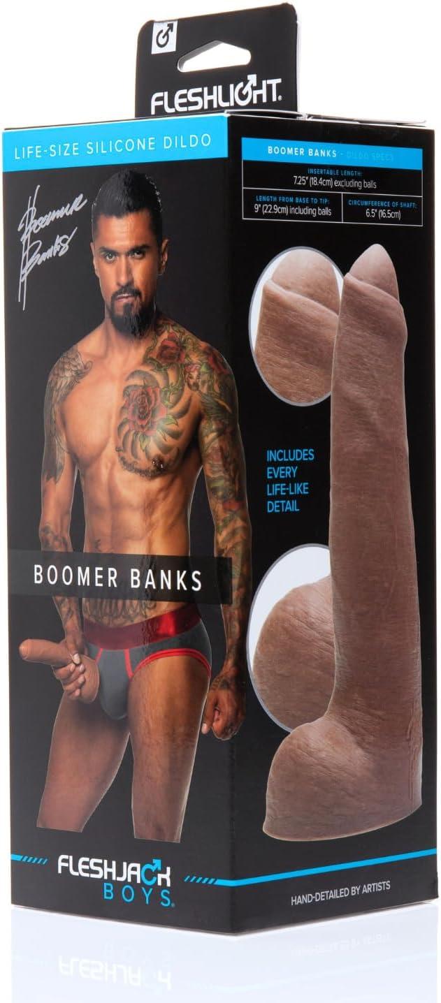 imageFleshlight Fleshjack Boomer Banks Extremely Realistic Dildo Platinum Silicone