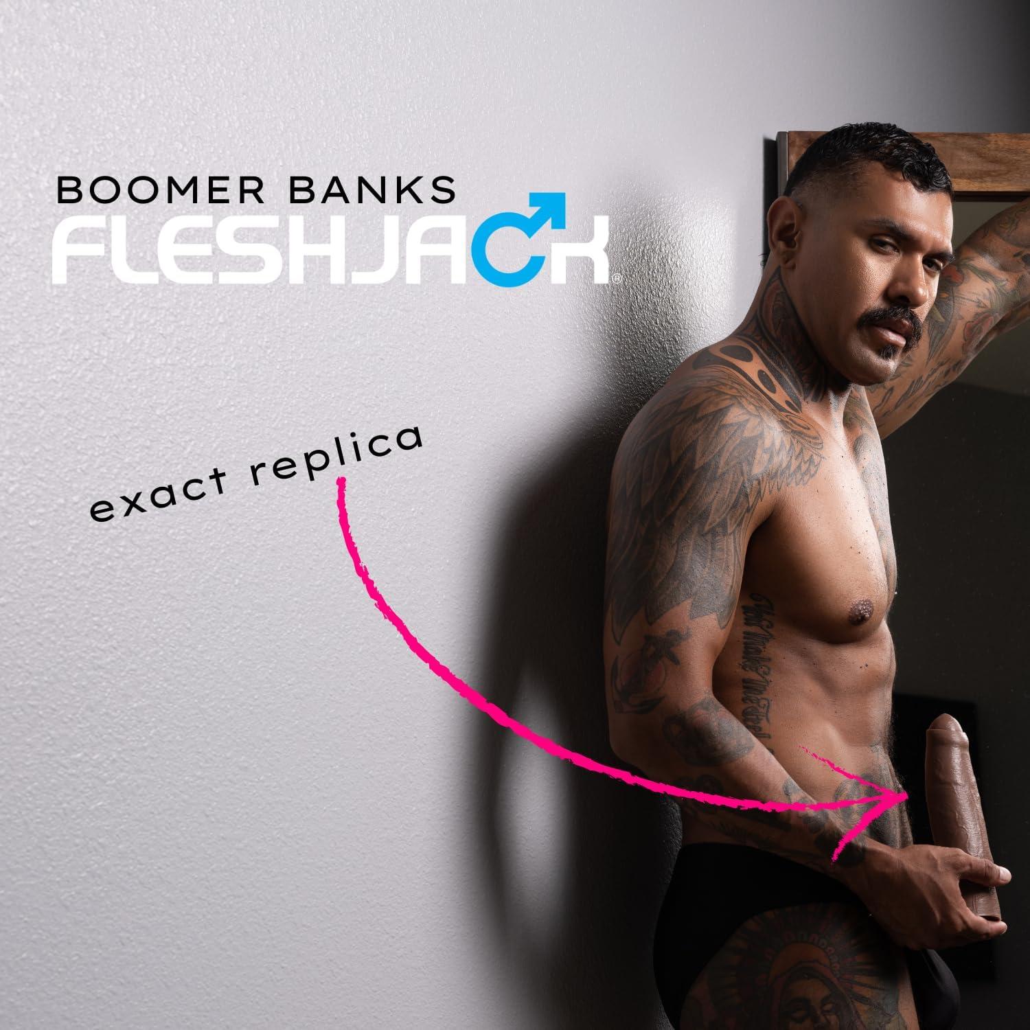 imageFleshlight Fleshjack Boomer Banks Extremely Realistic Dildo Platinum Silicone